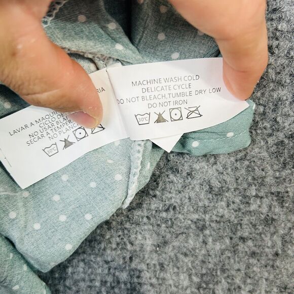 Sugar & Cream Sunsations Women's Sz S Spaghetti Strap Green Polka Dot Sun Dress - Picture 5 of 11